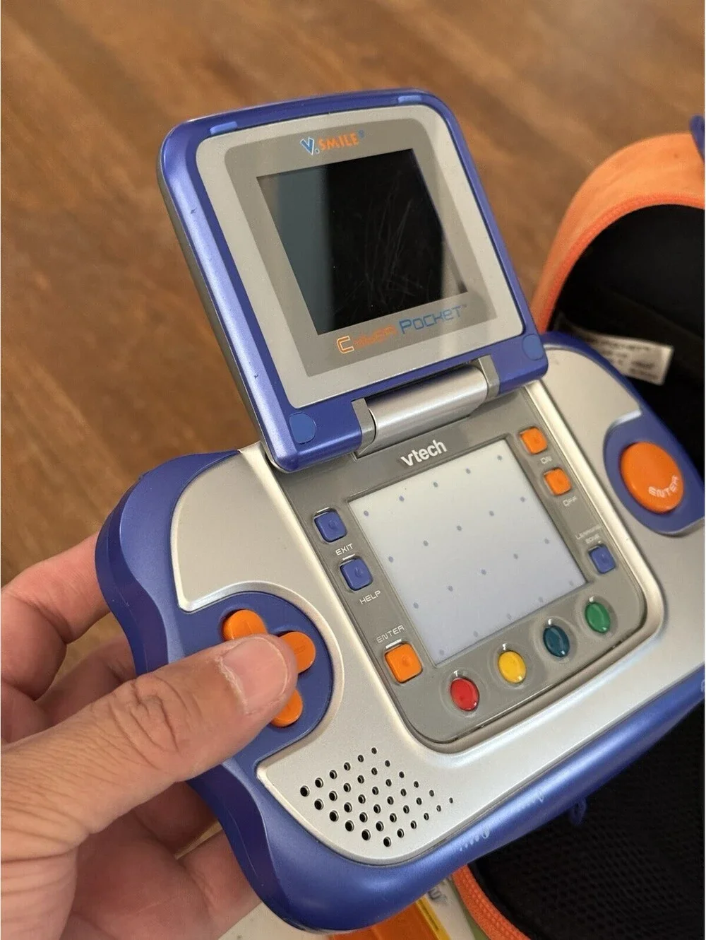 VTech V.Smile Cyber Pocket Handheld Electronic Learning System W/case, Game